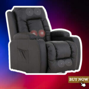 mecor massage recliner chair pu leather rocker for neck problems