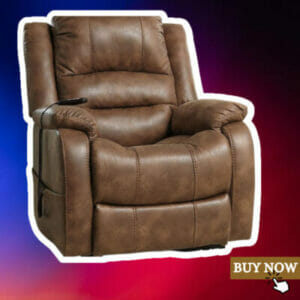 yandel faux leather power lift recliner for neck pain